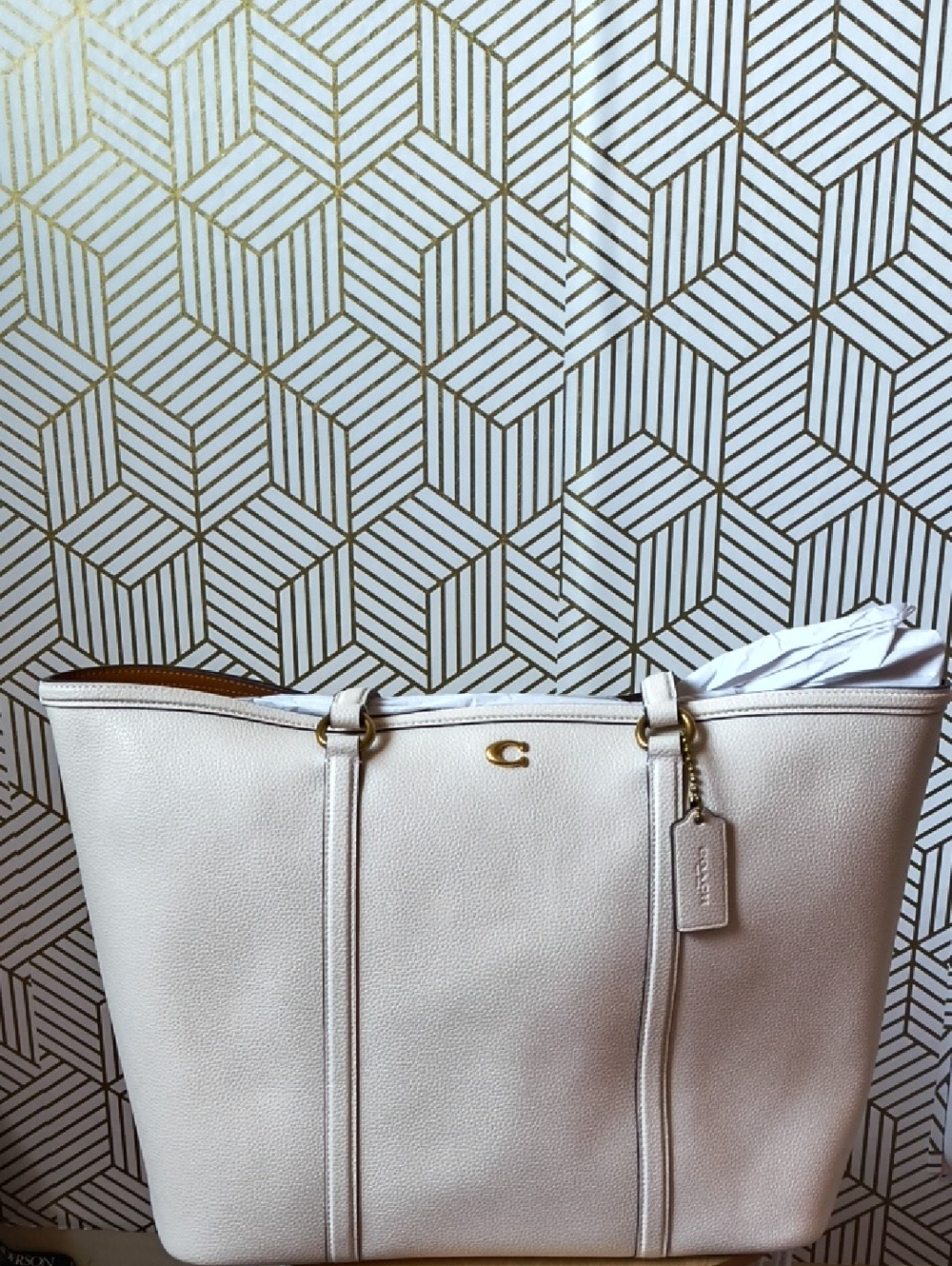 Coach Pebble Leather Legacy Tote